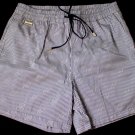 BRIONI SAILING SWIMSUIT $600 LIGHT BLUE LOGO ORNAMENTED SWIM TRUNKS MED 50e NEW