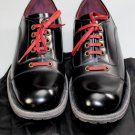 DOLCE & GABBANA SHOES $965 BLACK BRUSHED CALF RED LACED CAPTOE OXFORD 12 45e NEW