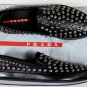 PRADA SPORT SHOES $1150 BLACK NAPPA PALLADIUM SPIKE STUD VAMP LOAFERS 10 43 NEW