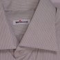KITON DRESS SHIRT $785 BROWN MICRO-STRIPE FC KITON HANDMADE SHIRT 15/33 38e NEW