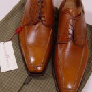 LUCIANO BARBERA SHOES $1450 BROWN SPLIT TOE HANDMADE OXFORDS 6.5 38.5e NEW