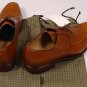 LUCIANO BARBERA SHOES $1450 BROWN SPLIT TOE HANDMADE OXFORDS 6.5 38.5e NEW