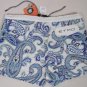 ETRO SWIM TRUNKS $350 LIGHT BLUE LOGO PAISLEY BEACHWEAR SWIM SHORTS MED 50e NEW
