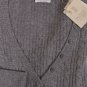 BRUNELLO CUCINELLI SWEATER GRAY 100%CASHMERE CABLE KNIT 5-BTN V-NECK LARGE 8 NEW