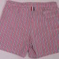 THOM BROWNE SWIMSUIT $295 RED/WHITE/BLUE STRIPE LOGO BEACHWEAR TRUNKS 34 L 3 NEW