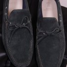 SUTOR MANTELLASSI SHOES $545 SMOKE BLUE PEBBLE SOLE HANDMADE DRIVER 11 44e NEW