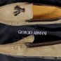 GIORGIO ARMANI SHOES $895 LIGHT BROWN CROCODILE ACCENTED DRIVERS 12 45e NEW