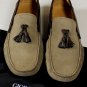 GIORGIO ARMANI SHOES $895 LIGHT BROWN CROCODILE ACCENTED DRIVERS 12 45e NEW