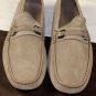 TOD'S SHOES $545 TAUPE SUEDE LOGO ORNAMENTED VAMP PEBBLE SOLE DRIVER 10 43e NEW