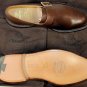 CHURCH'S SHOES $890 CHESTNUT BENCH MADE NEVADA CALF BUCKLED MONKSTRAP 11 44 NEW