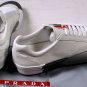 PRADA SPORT SHOES $575 WHITE LOGO EMBOSSED CAMO WRAPPED SOLE TRAINERS 9 42e NEW