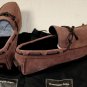 ZEGNA SHOES $545 CLAY SUEDE LEATHER LOGO ROPE TIED VAMP DRIVER 8.5EEE 41.5e NEW