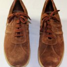 MALO SHOES $485 RUST BROWN SUEDE LOGO SIDE STRIPE COMFORT TRAINERS 11D 44e  NEW