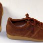 MALO SHOES $485 RUST BROWN SUEDE LOGO SIDE STRIPE COMFORT TRAINERS 11D 44e NEW