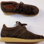 MALO SHOES $485 DARK BROWN SUEDE LOGO SIDE STRIPE COMFORT TRAINERS 10D 43e  NEW