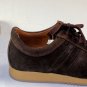 MALO SHOES $485 DARK BROWN SUEDE LOGO SIDE STRIPE COMFORT TRAINERS 10D 43e  NEW