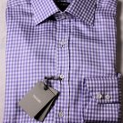 TOM FORD SHIRT $685 PURPLE/WHITE GINGHAM CHECK SUMMER OXFORD 17/35 43 NEW