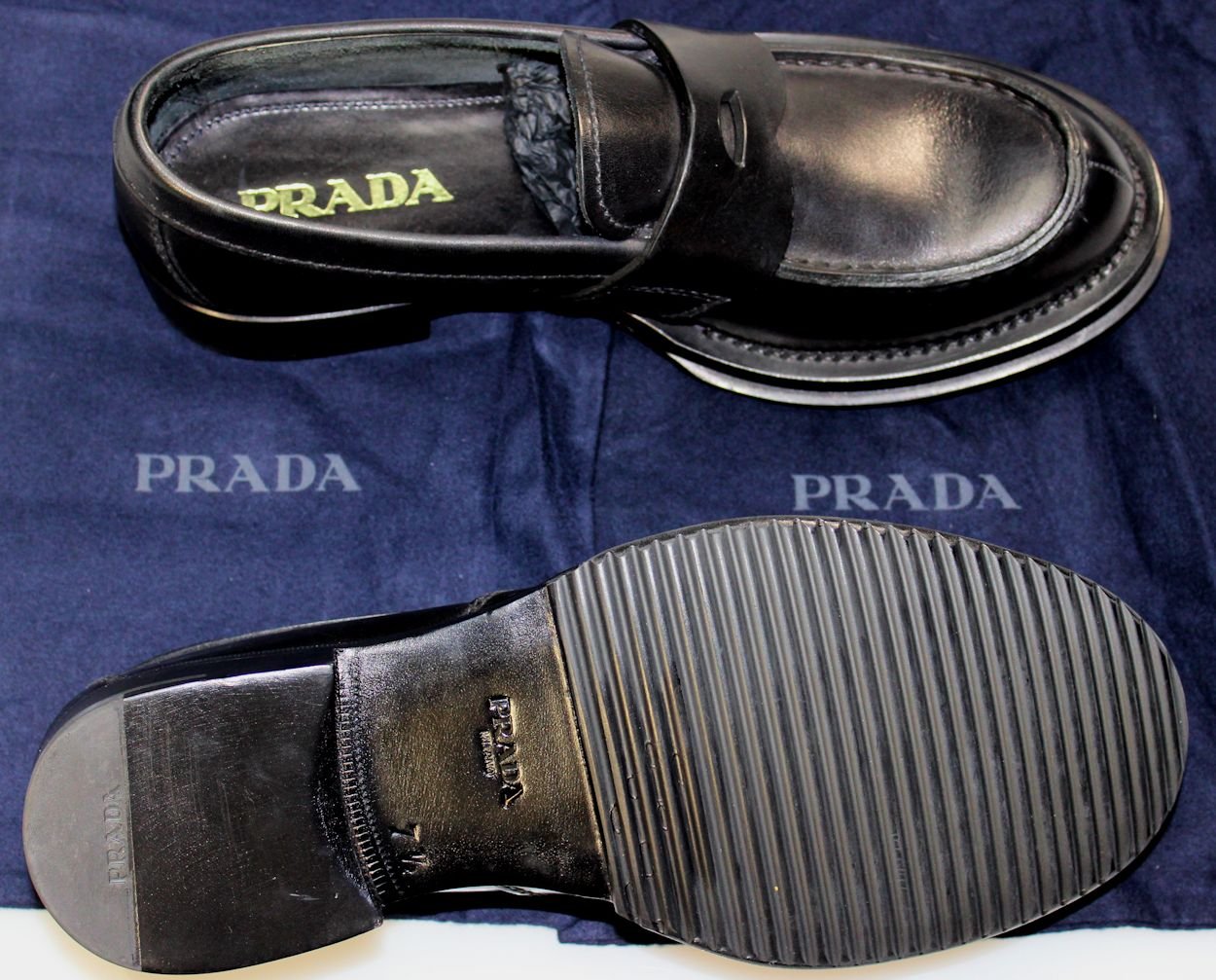prada triple black runners