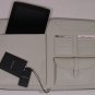 GIORGIO ARMANI TABLET CASE $1080 IVORY LOGO iPAD LEATHER PORTFOLIO SAFE CASE NEW