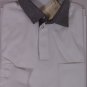 BRUNELLO CUCINELLI POLO $595 WHITE/GRAY 100%COTTON 4-BTN RUGBY/POLO L 52e NEW