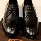 TOD'S SHOES $645 BLACK SPLIT TOE TONAL STITCH LACE UP DERBYS 10 43e NEW