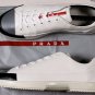 PRADA SPORT SHOES $560 WHITE CONTRAST CAP TOE LOW PROFILE TRAINERS 12 45e NEW