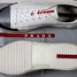PRADA SPORT SHOES $560 WHITE CONTRAST CAP TOE LOW PROFILE TRAINERS 12 45e NEW