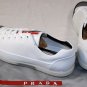 PRADA SPORT SHOES $560 WHITE CONTRAST CAP TOE LOW PROFILE TRAINERS 12 45e NEW