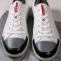 PRADA SPORT SHOES $560 WHITE CONTRAST CAP TOE LOW PROFILE TRAINERS 12 45e NEW
