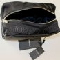 GIORGIO ARMANI BAG $495 BLACK LEATHER/NYLON LOGO DOP KIT XL SHAVE TRAVEL BAG NEW