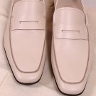 SALVATORE FERRAGAMO SHOES $525 CREAM LOGO SPANO PENNY LOAFER 8.5D 41.5e NEW
