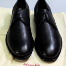 SALVATORE FERRAGAMO SHOES $695 BLACK GRAINED CALFSKIN STEFANO DERBY 9.5 42.5 NEW