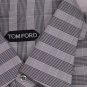 TOM FORD SHIRT $595 BLACK/WHITE CROSS STRIPE OXFORD DRESS SHIRT 17.5/35 44 NEW