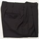 OXXFORD PANTS $850 BLACK 100%WOOL HANDMADE GIBBONS DRESS SLACKS 34S 50e NEW