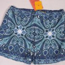 ETRO SWIM TRUNKS $365 BLUE LOGO PAISLEY DESIGN BEACHWEAR SWIM SHORTS MED 50e NEW