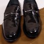 GUCCI SHOES $690 BLACK LOGO LINK ORNAMENT VAMP PATENT LOAFER 11.5 44.5e NEW