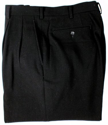 COMME des GARCONS PANTS $670 BLACK GABARDINE 100%WOOL DRESS SLACKS M 33 48e NEW