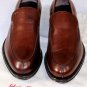SALVATORE FERRAGAMO SHOES $650 DARK BROWN LOGO EMBOSSED LOAFER 8.5E 41.5 NEW