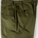 KITON PANTS $1090 OLIVE BROWN 100%COTTON HANDMADE DRESS SLACKS TROUSER 40 56 NEW