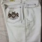 BRIONI JEANS $695 WHITE WASH LOGO EMBROIDER CONTRAST FITLEG DENIM 40/36 56e NEW