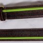 ETRO BELT $380 BURGUNDY PAISLEY NEON GREEN VEIN CALFSKIN LOGO BUCKLE 42 105 NEW