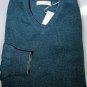 BRUNELLO CUCINELLI SWEATER MOSS GREEN 100%CASHMERE V-NECK PULLOVER XXL 56e NEW