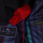 ETRO SUIT $2195 NAVY PINSTRIPE 3-BTN 100% SIGNATURE ACCENTED SUIT 44R 54e NEW