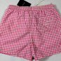 KITON SWIMSUIT $425 PINK/WHITE GINGHAM CHECK LOGO BEACHWEAR TRUNK MED 50e NEW