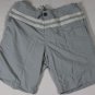 BRUNELLO CUCINELLI SWIMSUIT $695 GRAY STRIPED LOGO BOARD SHORTS TRUNKS L 52e NEW