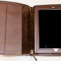 GUCCI iPAD CASE $535 DARK BROWN LOGO GUCCISSIMA EMBOSSED iPAD PROTECTOR CASE NEW