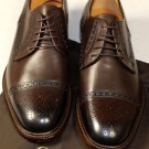 GUCCI SHOES $745 DARK BROWN TOE ORNAMENTED CAPTOE GLAMOUR DERBY 9 42e NEW
