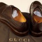 GUCCI SHOES $745 DARK BROWN TOE ORNAMENTED CAPTOE GLAMOUR DERBY 9 42e NEW