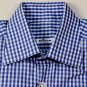 KITON DRESS SHIRT $795 DARK BLUE GINGHAM CHECK HANDMADE SHIRT 15¾/34 40e NEW