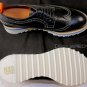 DSQUARED2 SHOES $695 BLACK GRAINED CALF WINGTIP CONTRAST SHARK DERBY 6.5 39e NEW
